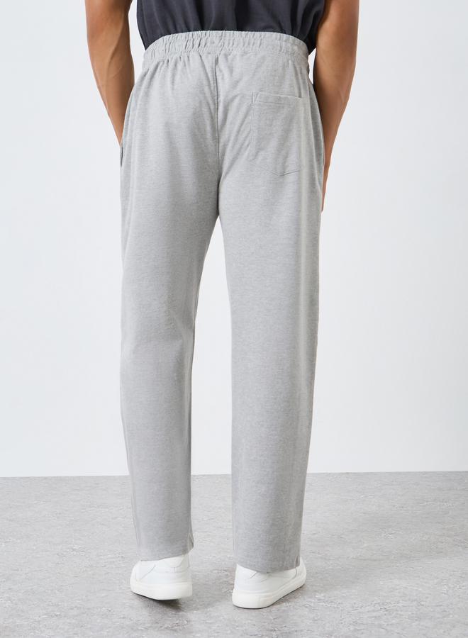 Styli Men Grey Slogan Print Relaxed Joggers - Image 3